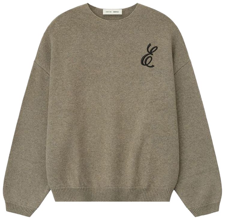 Fear of God Essentials Waffle Crewneck Sweater Homestead Heather