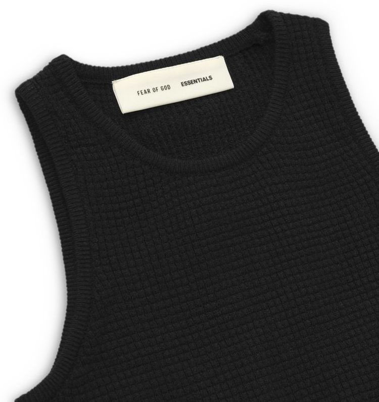 Fear of God Essentials Waffle Sport Tank Vintage Black