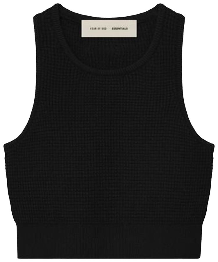 Fear of God Essentials Waffle Sport Tank Vintage Black