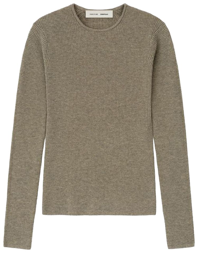 Fear of God Essentials Waffle Long Sleeve Top Homestead Heather