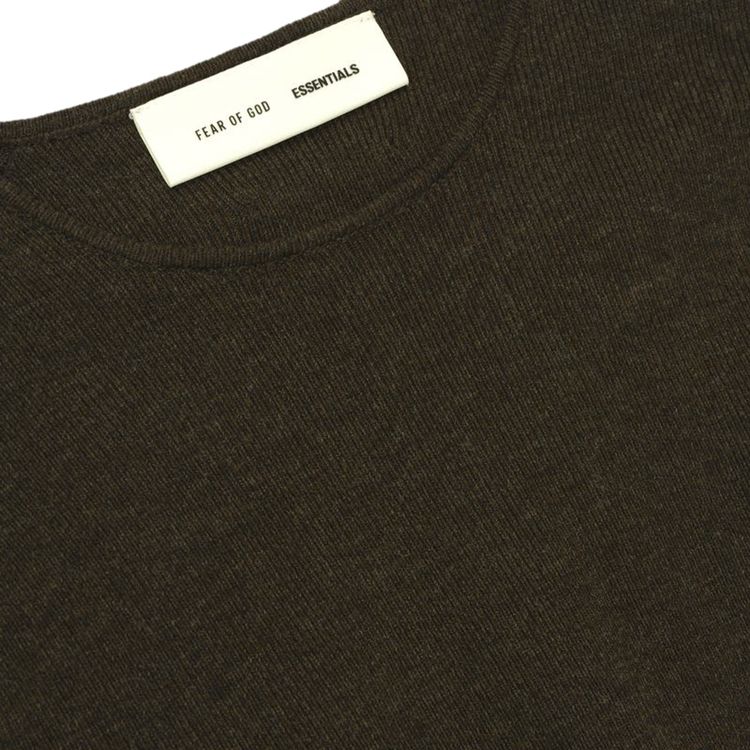 Fear of God Essentials Rib Long Sleeve Dress Brown