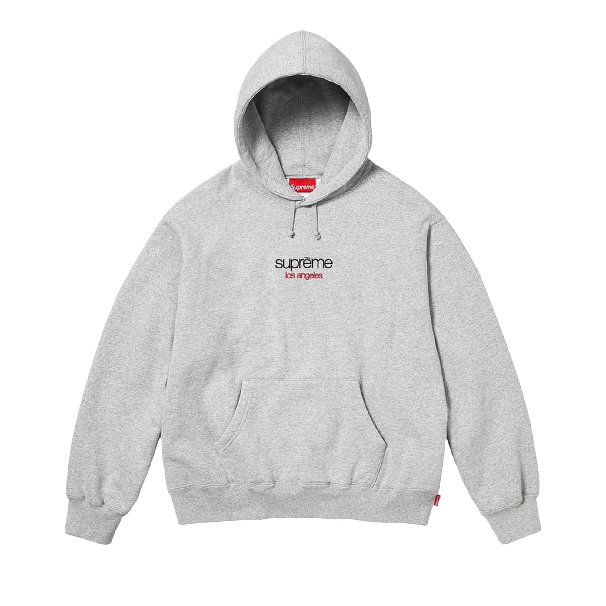Buy Supreme Classic Logo Los Angeles Hooded Sweatshirt 'Heather
