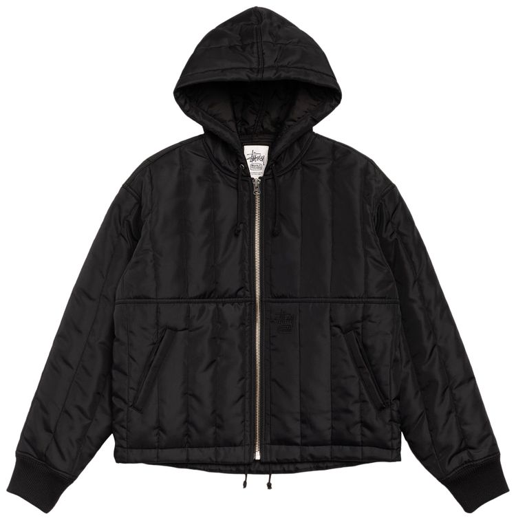 Stussy Quilted Nylon Work Jacket Black