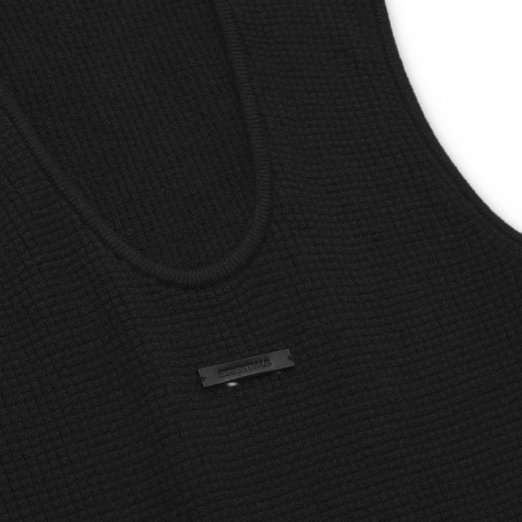 Fear of God Essentials Waffle Tank Vintage Black