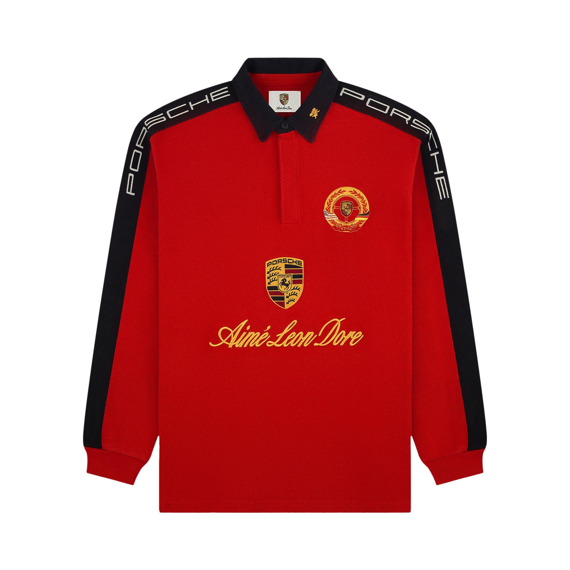 Buy Aimé Leon Dore x Porsche Crest Rugby 'Equestrian Red