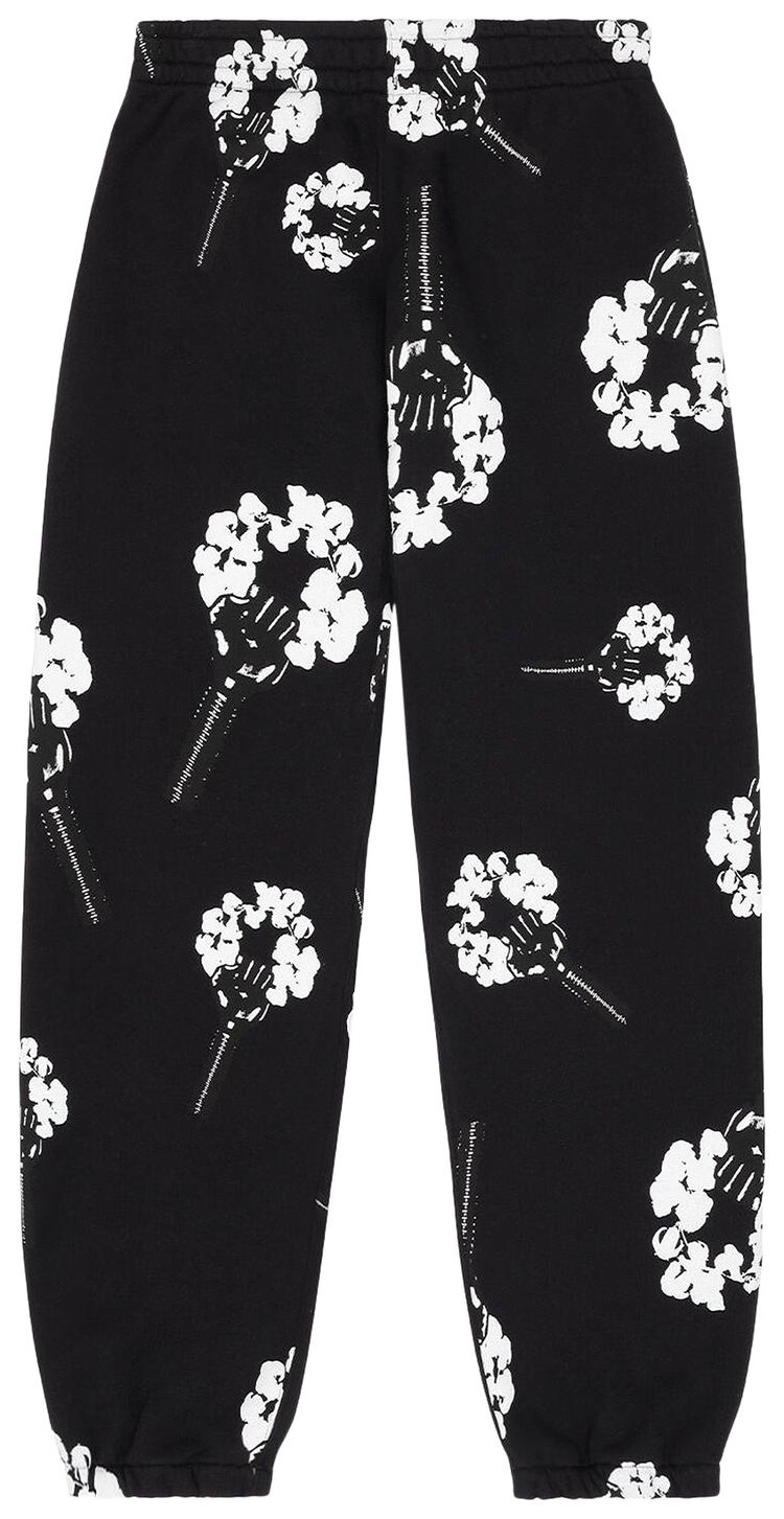 Denim Tears x Hardies Tears Fist Wreath Open Hem Sweatpants Black