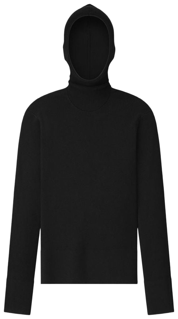 Fear of God Essentials Long Sleeve Hooded Rib Top Vintage Black