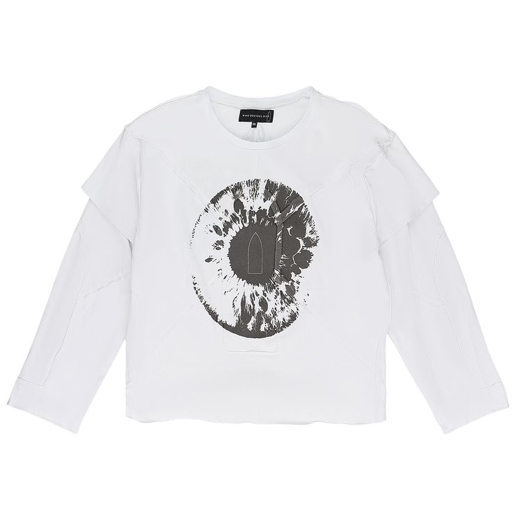 Who Decides War Eye Winged Logo Long Sleeve T Shirt White