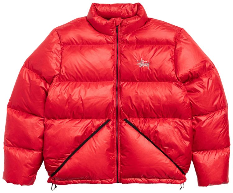 Stussy Micro Ripstop Down Jacket Red