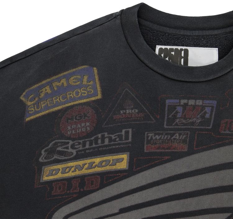 Sp5der Trompe LIl Crewneck Black