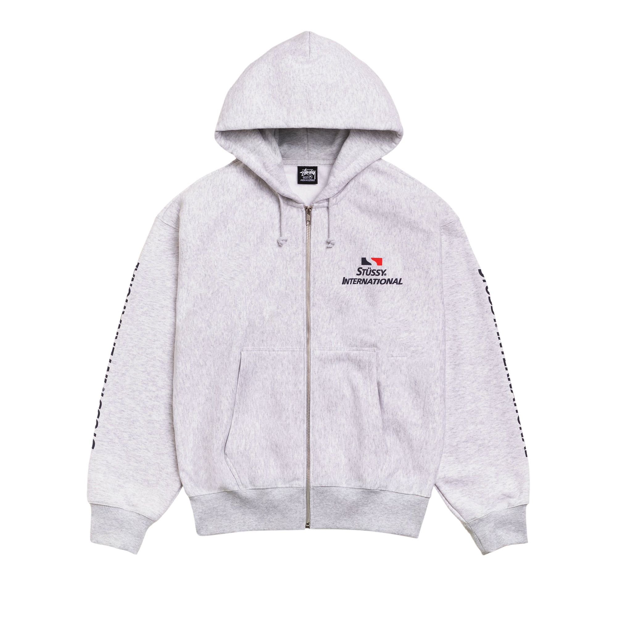 Buy Stussy International Zip Hoodie 'Ash Heather' - 1975146 ASH | GOAT