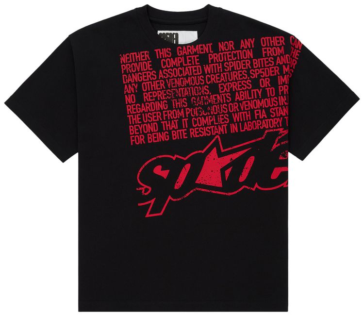 Sp5der Disclaimer Tee Black