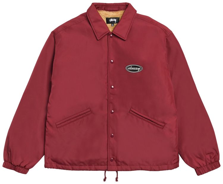 Stussy Coaches Jacket Burgundy