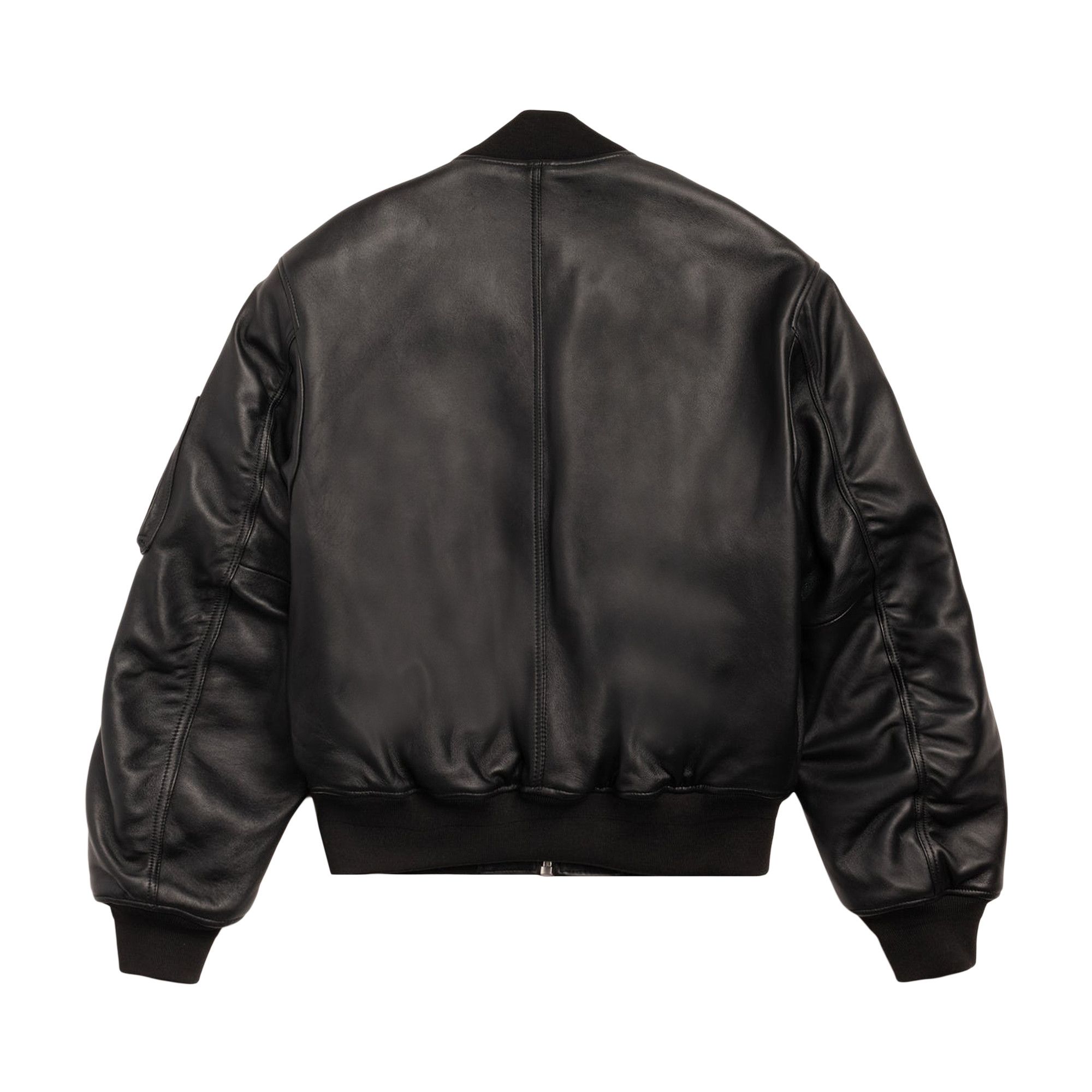 Buy Stussy Leather Built Bomber 'Black' - 115875 BLAC | GOAT