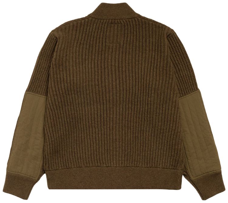 Stussy Patch Zip Sweater Green