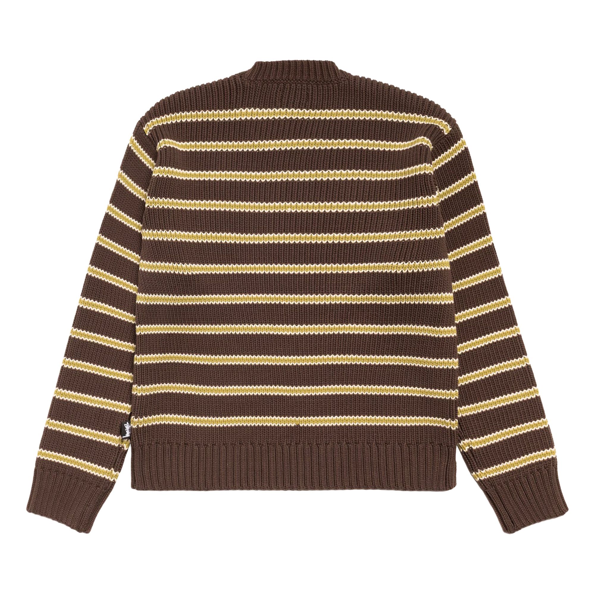 Buy Stussy Stripe Knit Crew 'Forest' - 117272 FORE | GOAT MX