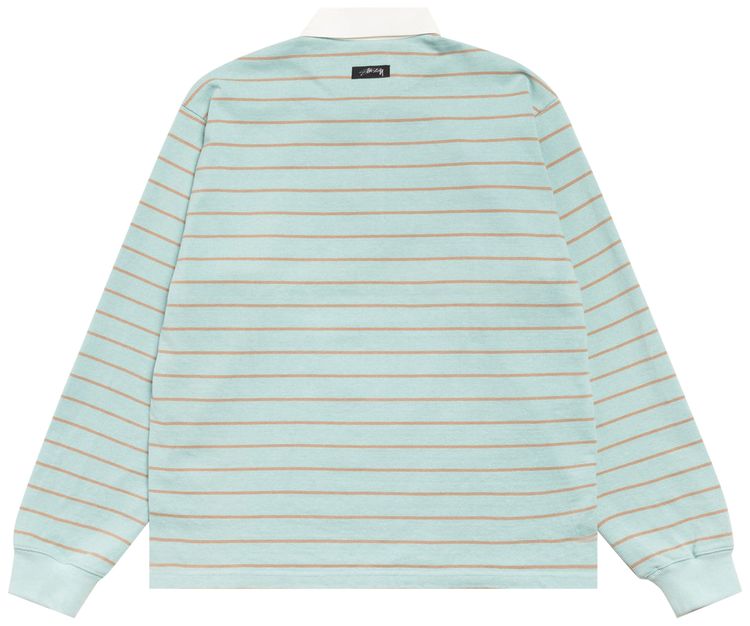 Stussy Striped Rugby Shirt Blue
