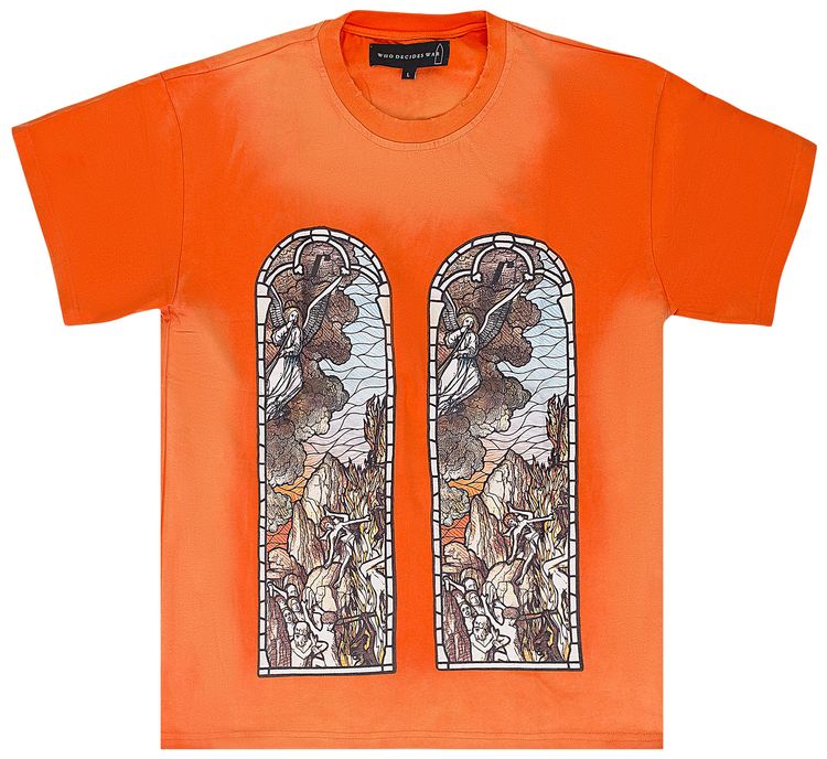 Who Decides War Skull T Shirt Orange