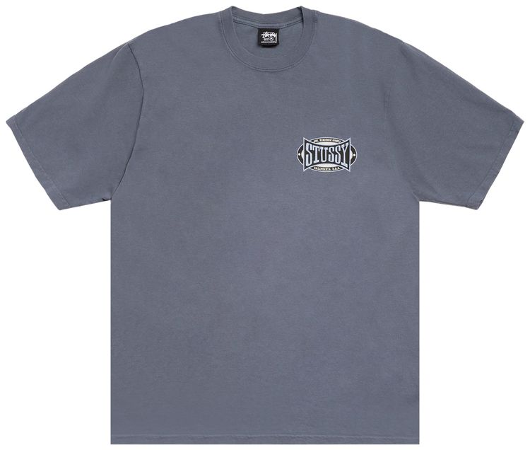 Stussy Champion Oval Tee Pigment Dyed Navy