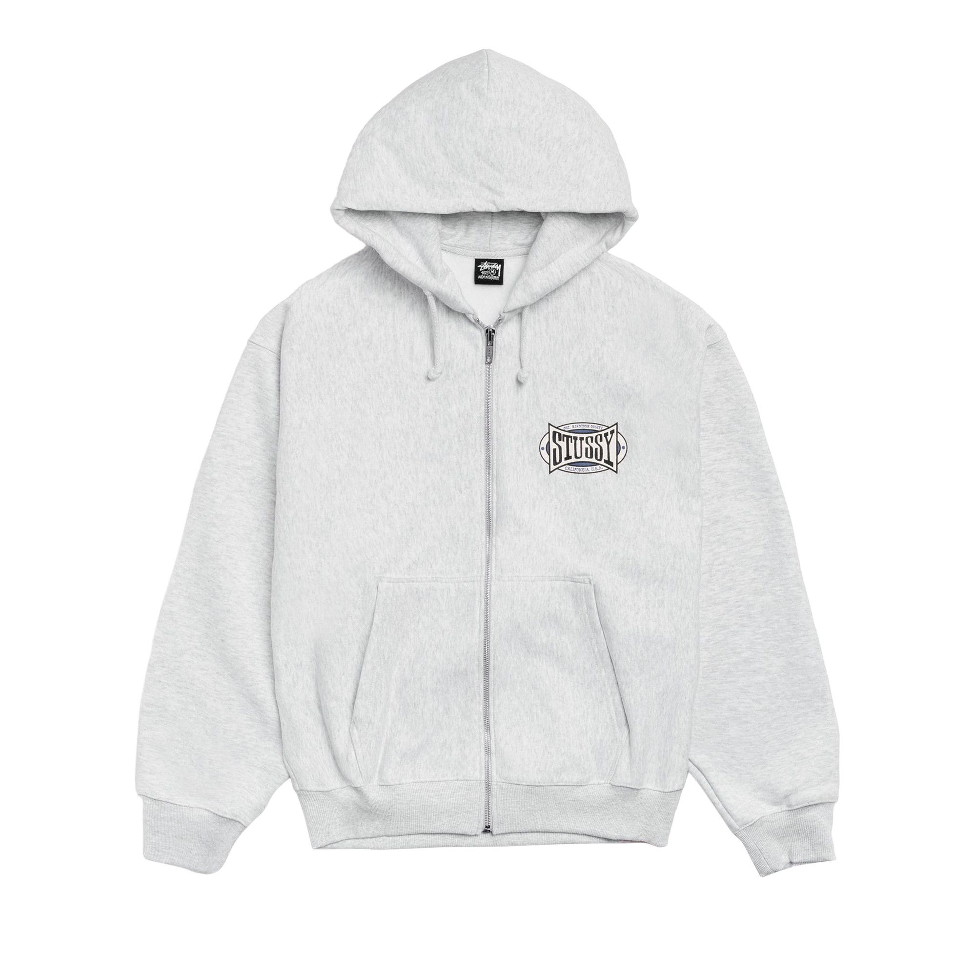 Buy Stussy Champion Oval Zip Hoodie 'Ash Heather' - 1975144 ASH | GOAT