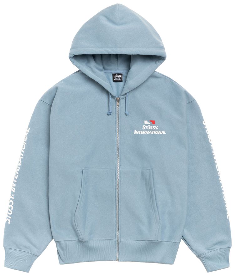 Stussy International Zip Hoodie Slate