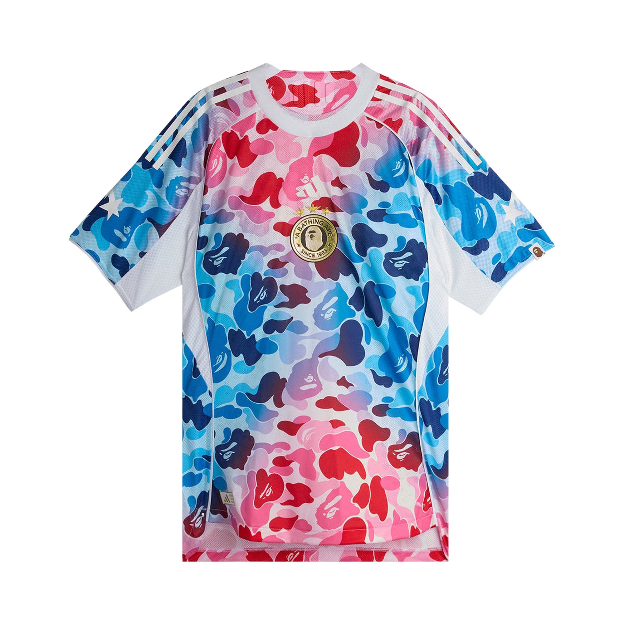 Mame 　Bape ジャージー　Football jersey Adidas Originals x Bape (Jpan Blue) SSL Flame Jersey KF4914 | eBay