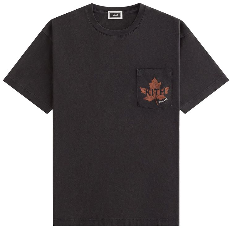 Kith Treats Leaf Vintage Pocket Tee Black