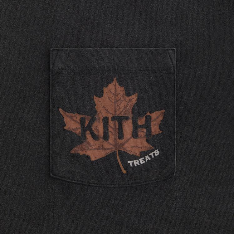 Kith Treats Leaf Vintage Pocket Tee Black