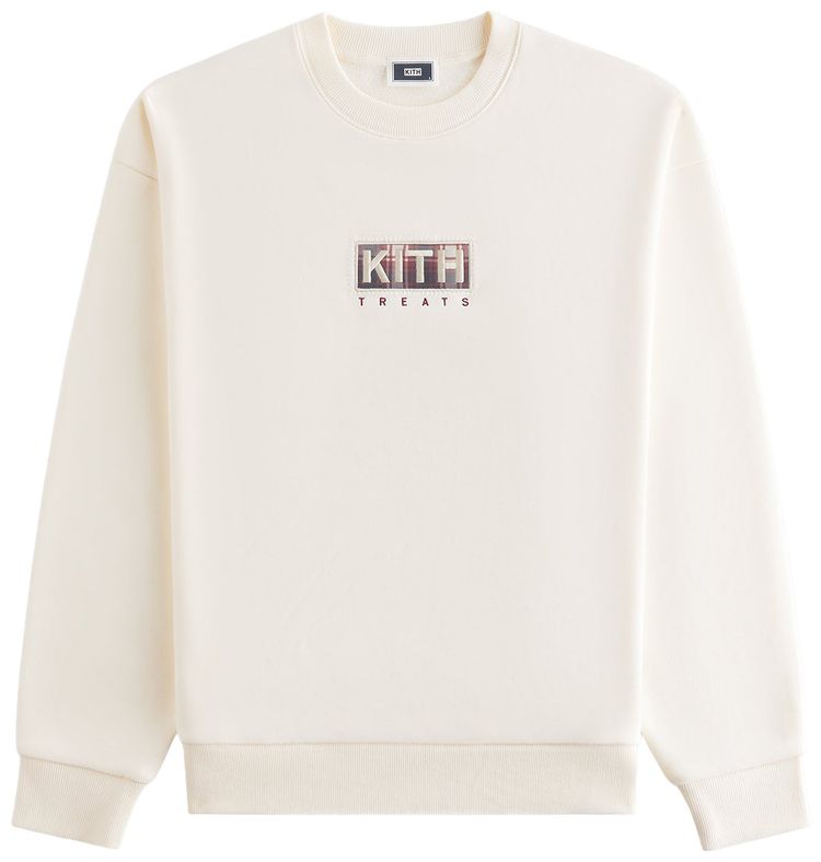 Kith Treats Plaid Logo Nelson Crewneck Sandrift