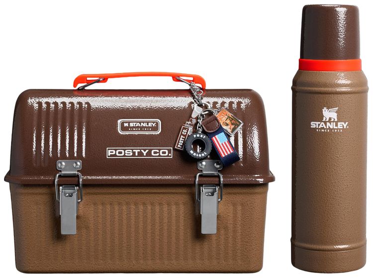 Stanley 1913 x The Post Malone Legendary Classic Bottle and Lunch Box Set Post Malone Hammertone Coyote Brown