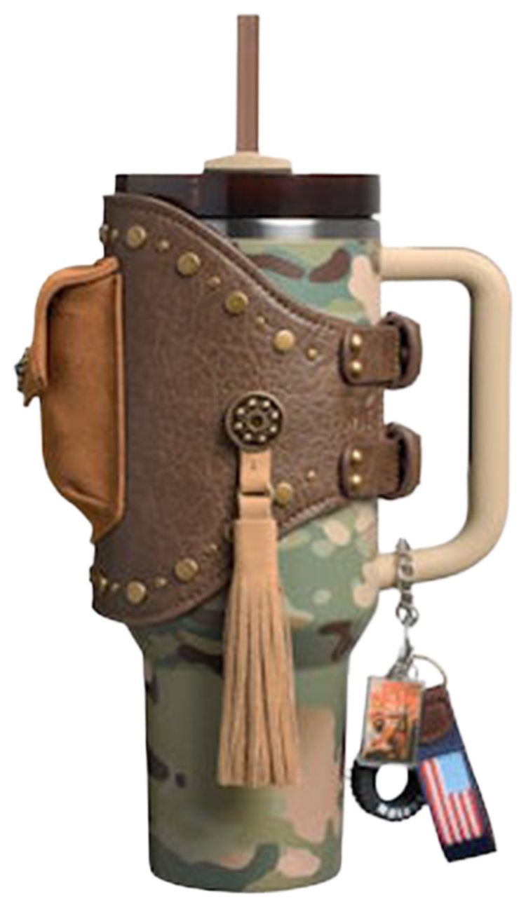 Stanley 1913 x The Post Malone Flowstate Quencher 40oz Tumbler W Pouch Belt Post Malone Multi Camo