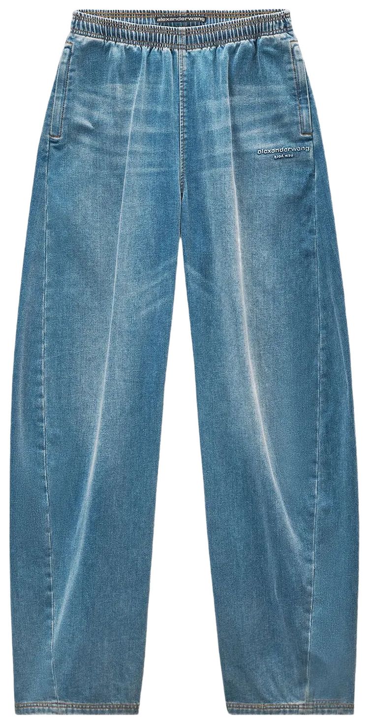 Alexander Wang Elasticated Drawstring Waist Sweatpant Washed Light Blue