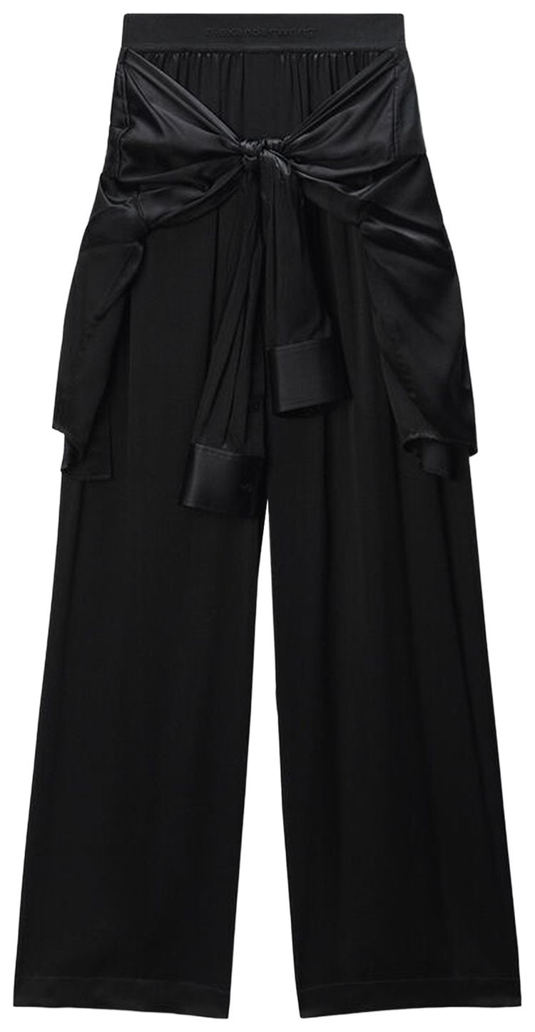 Alexander Wang High Rise Boxer Pant with Prestyled Shirt Black