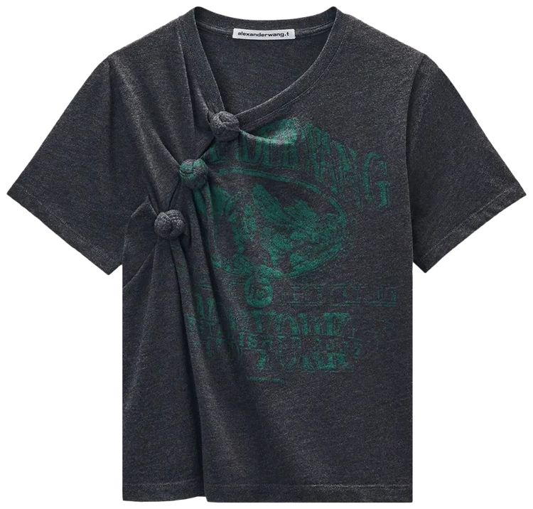 Alexander Wang Knotted Graphic T Shirt Black