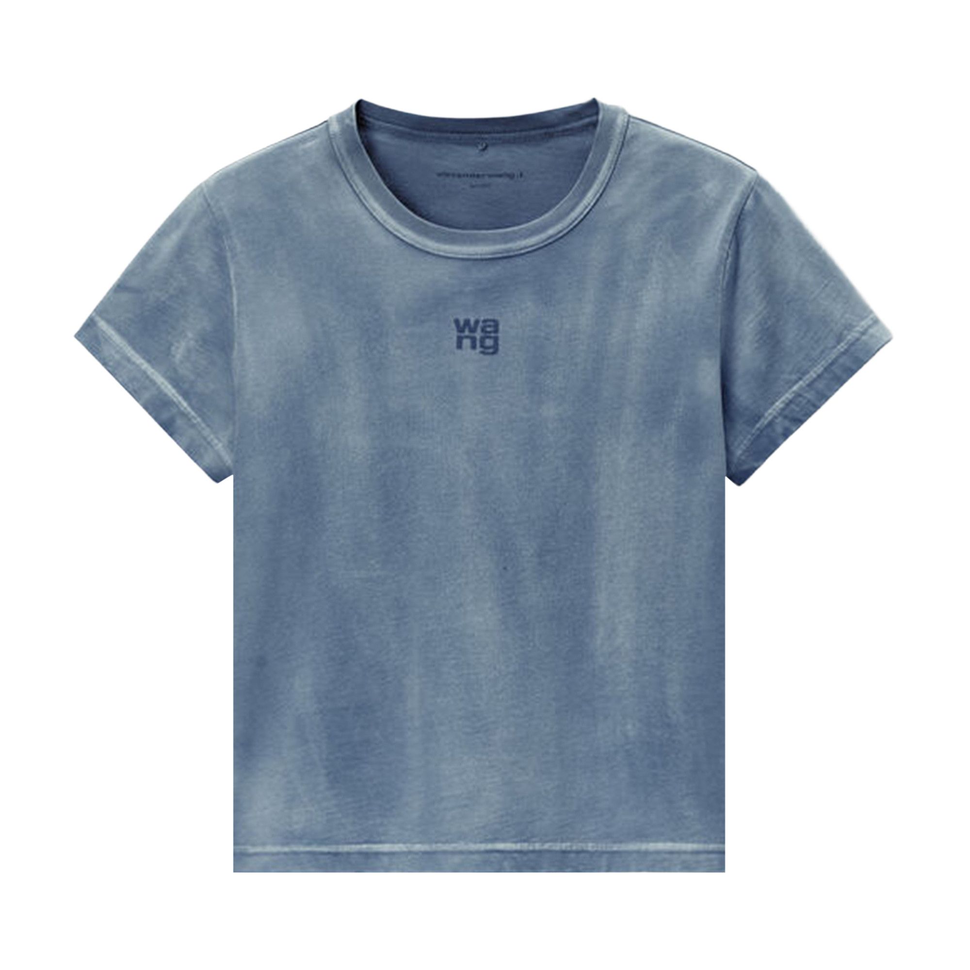 Alexander wang acid wash puff logo tee 青 Buy Alexander Wang Essential Jersey Puff Logo Shrunk Tee 'Washed