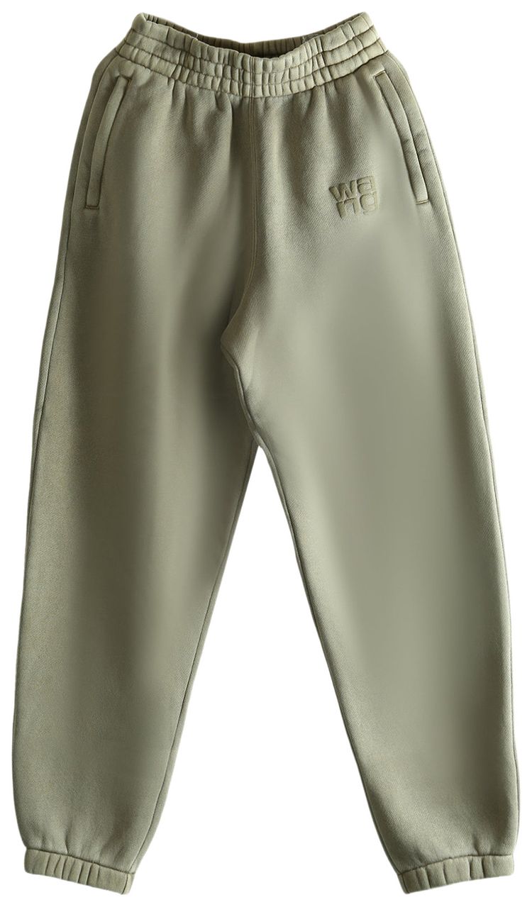 Alexander Wang Essential Terry Classic Puff Paint Logo Sweatpants Washed Walnut