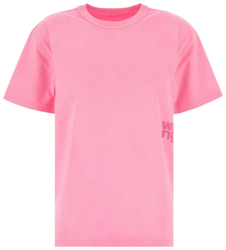 Alexander Wang Essential Jersey Puff Logo Short Sleeve Tee Washed Lotus