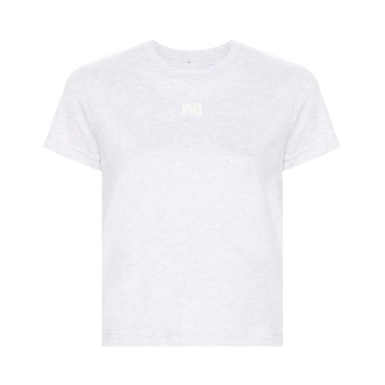 Alexander Wang Essential Jersey Puff Logo Shrunk Tee White