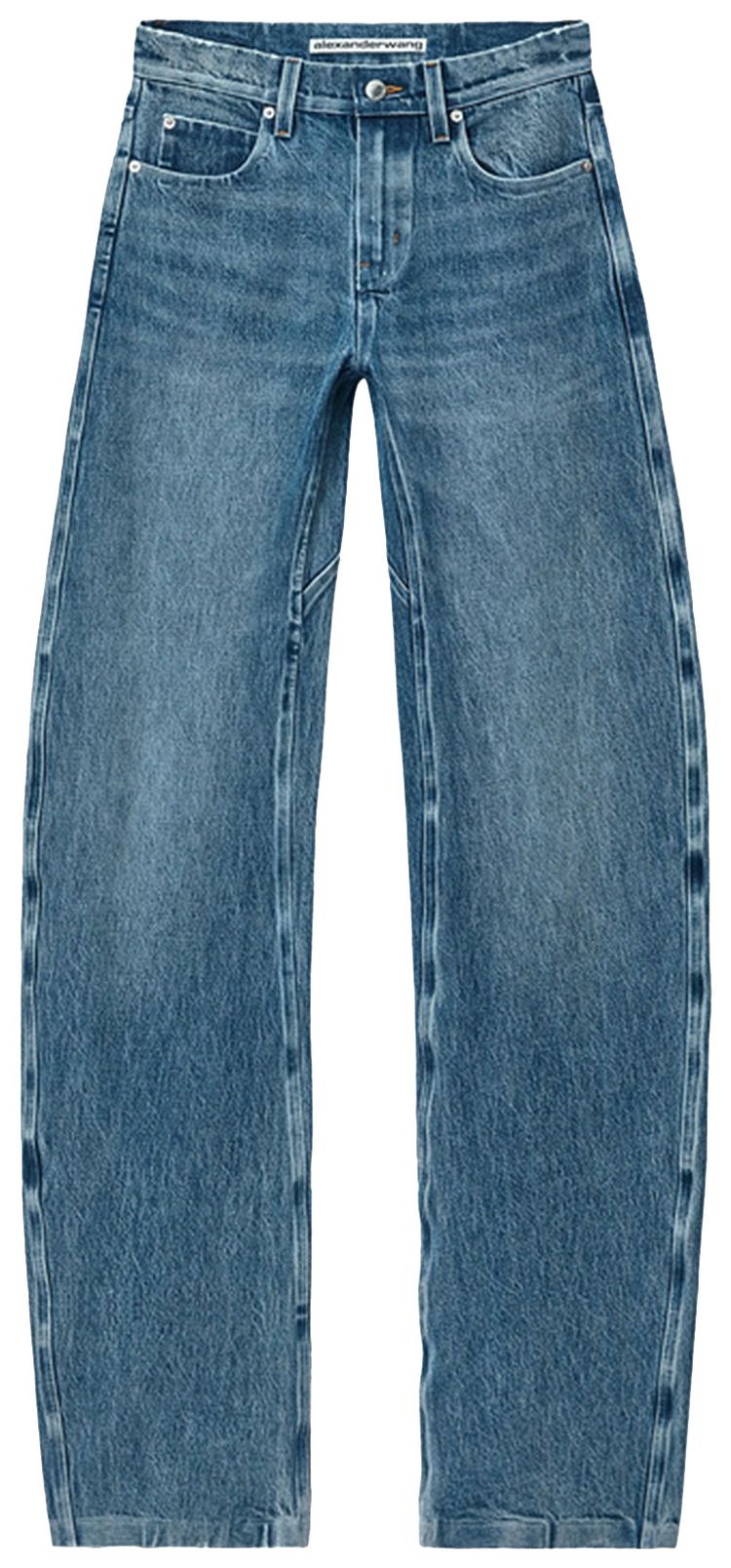 Alexander Wang Bonded Seams Low Rise Bowed Gusset Jean Vintage Medium Indigo