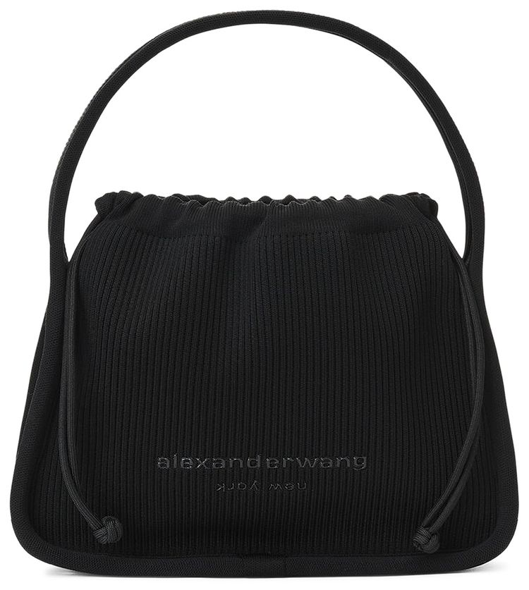 Alexander Wang Rib Knit Ryan Small Bag Black