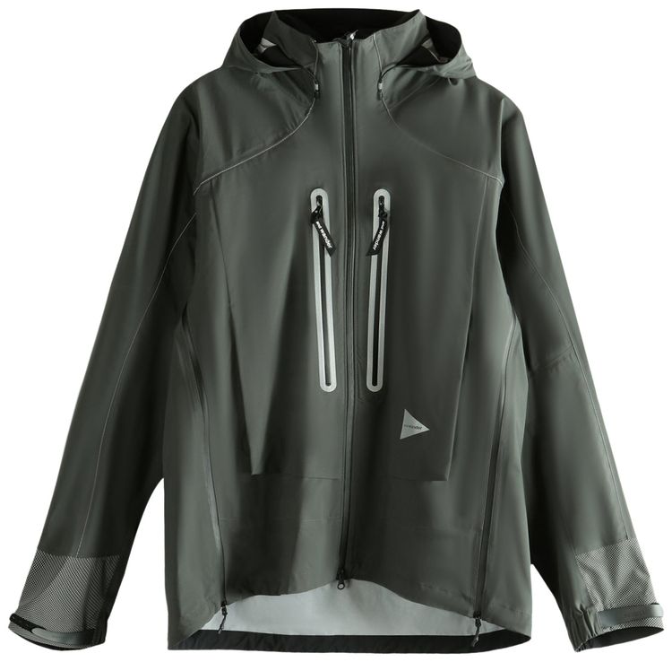 And Wander Pertex Shield Rain Jacket Dark Grey