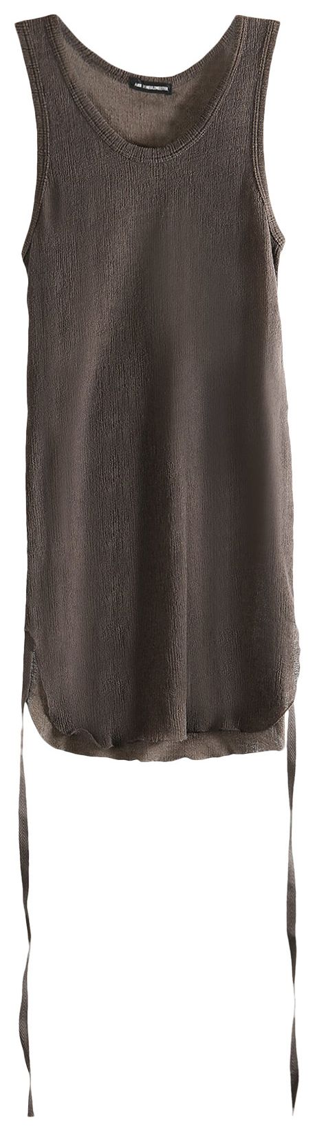 Ann Demeulemeester Mara Wrinkled Cropped Tank Top Beaver
