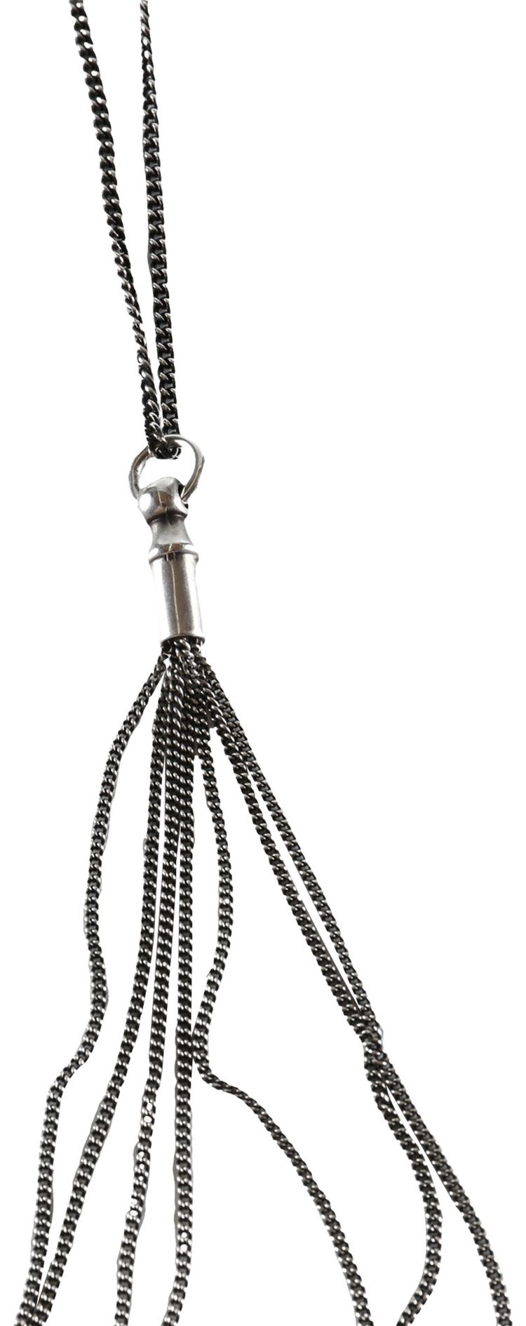 Ann Demeulemeester Pia Long PearlsChain Necklace Black