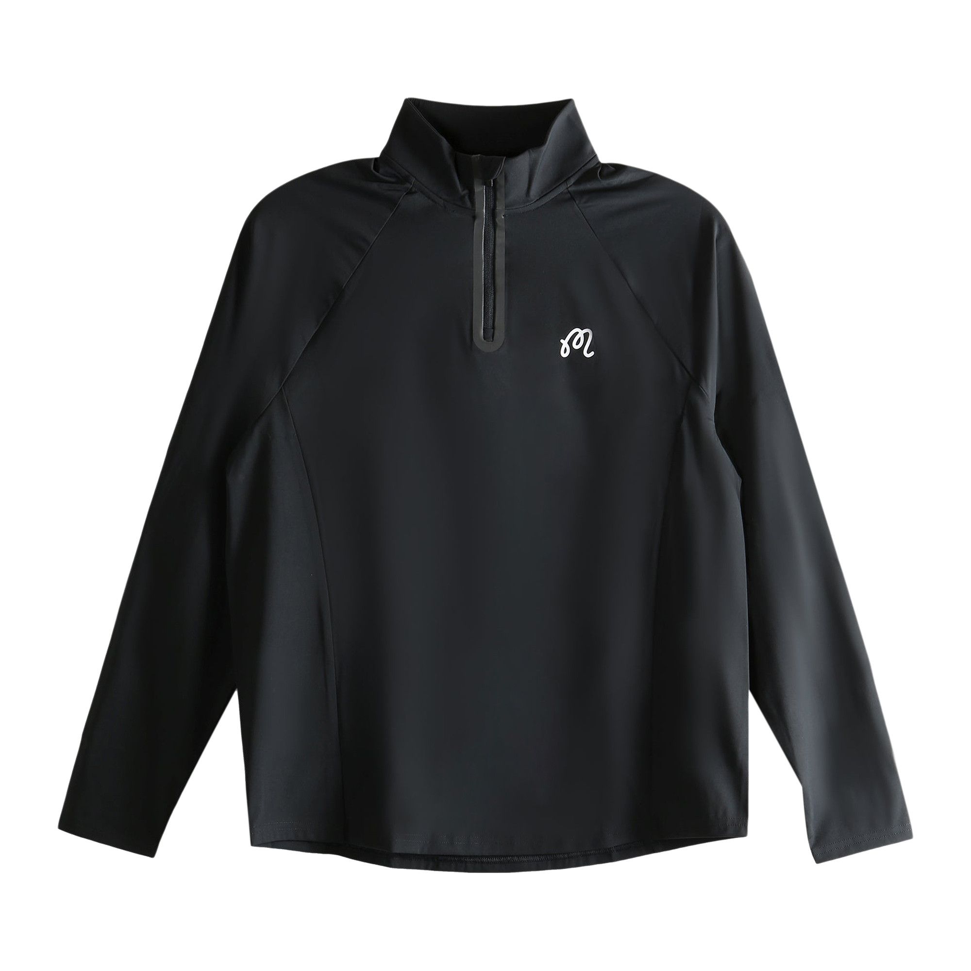 Buy Malbon Performance Raglan Quarter Zip Sweatshirt 'Black' - M
