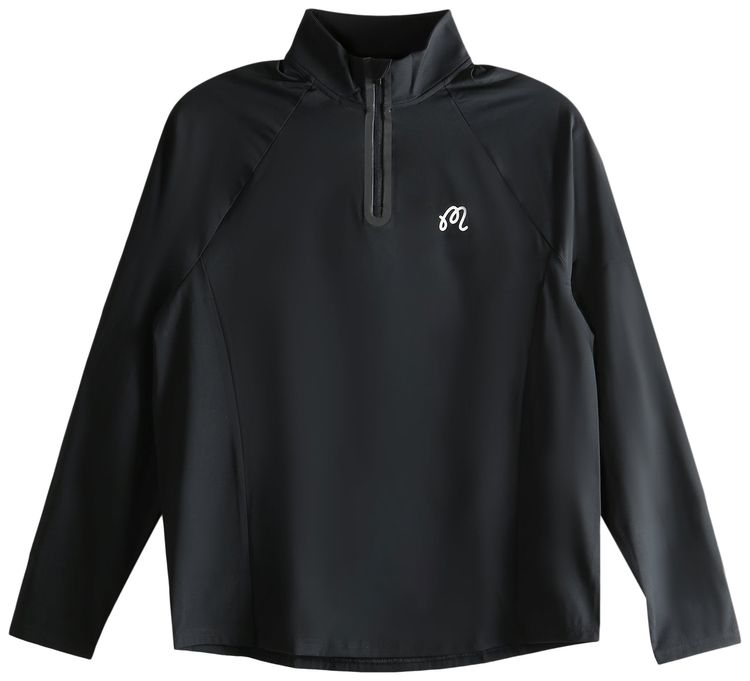 Malbon Performance Raglan Quarter Zip Sweatshirt Black