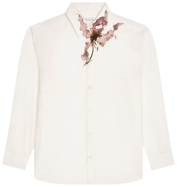 Dries Van Noten Floral Print Shirt Pink
