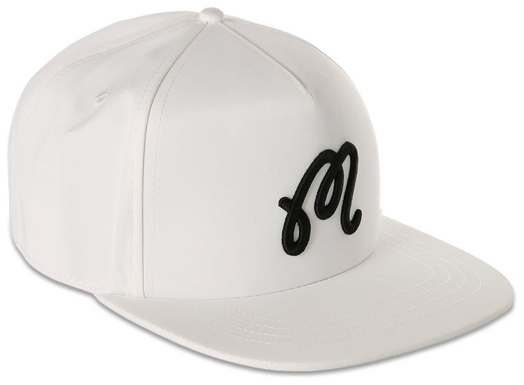Malbon M Snapback Cap White