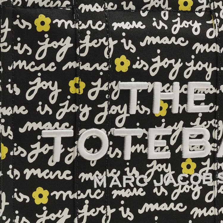 Marc Jacobs The Medium Marc Is Joy Canvas Tote Bag Black
