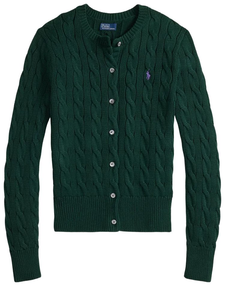 Polo Ralph Lauren Long Sleeve Cardigan Moss Agate