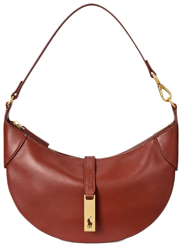 Polo Ralph Lauren Calfskin Small Shoulder Bag Red